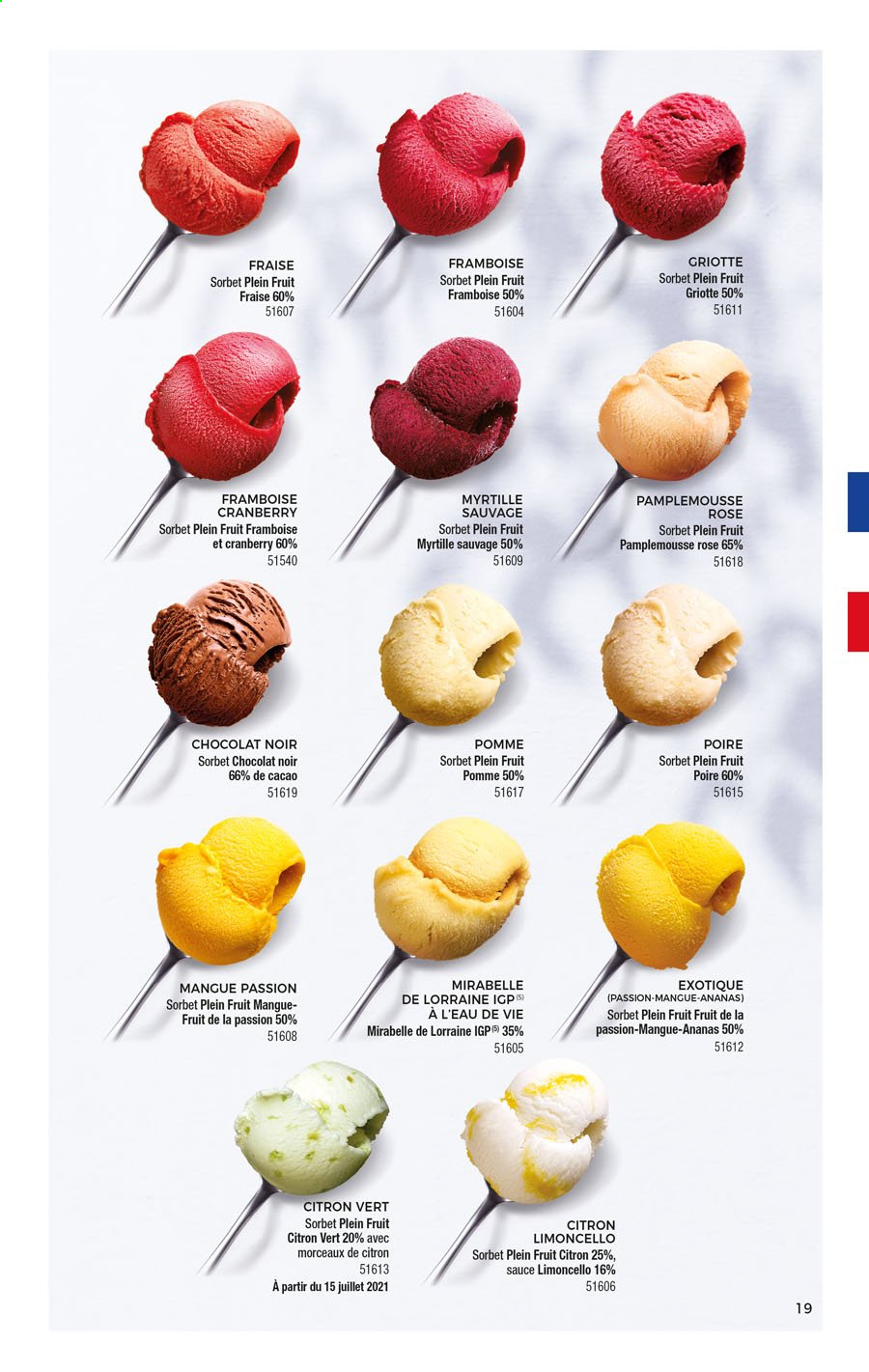 thumbnail - Catalogue Thiriet - 28/04/2021 - 29/08/2021 - Produits soldés - ananas, myrtille, pamplemousse, sorbet, chocolat, chocolat noir. Page 19.