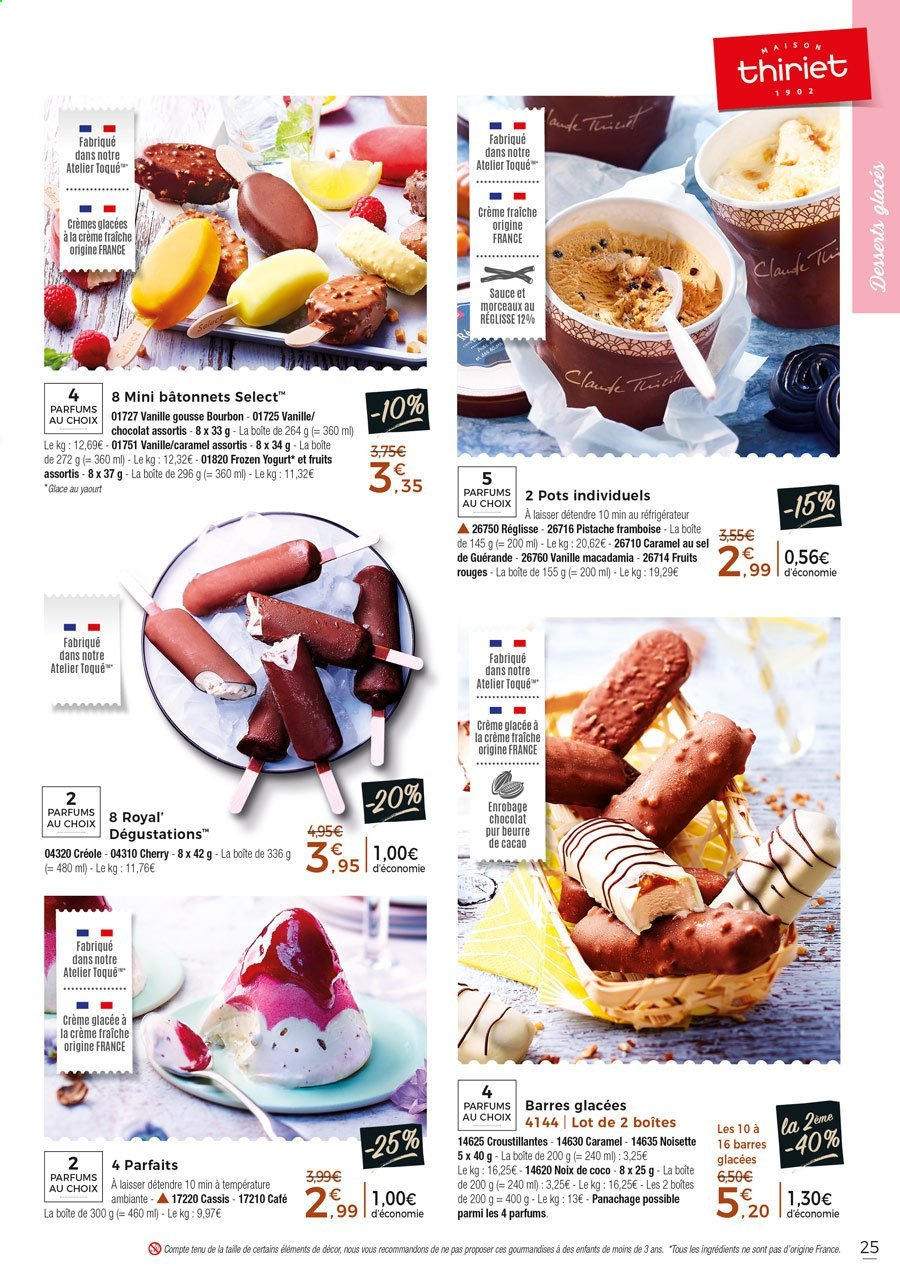 thumbnail - Catalogue Thiriet - 28/04/2021 - 26/05/2021 - Produits soldés - yaourt, glace, pistache. Page 25.