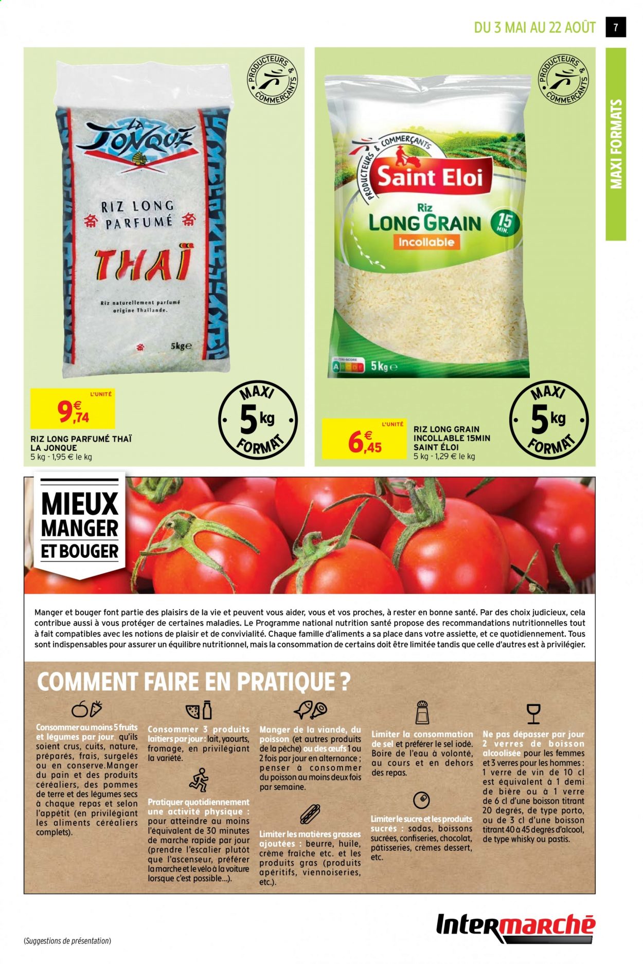 thumbnail - Catalogue Intermarché - 03/05/2021 - 22/08/2021 - Produits soldés - yaourt, beurre, crème fraîche, riz, verre. Page 7.
