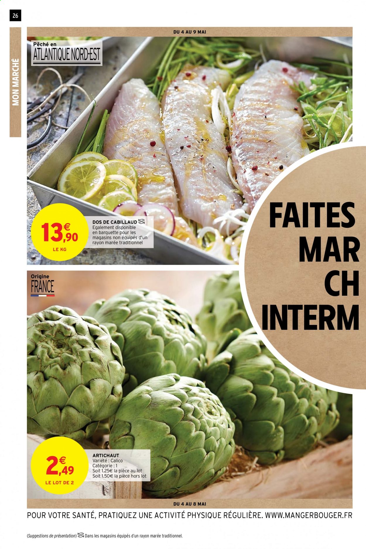 thumbnail - Catalogue Intermarché Super - 04/05/2021 - 16/05/2021 - Produits soldés - artichaut, cabillaud. Page 26.