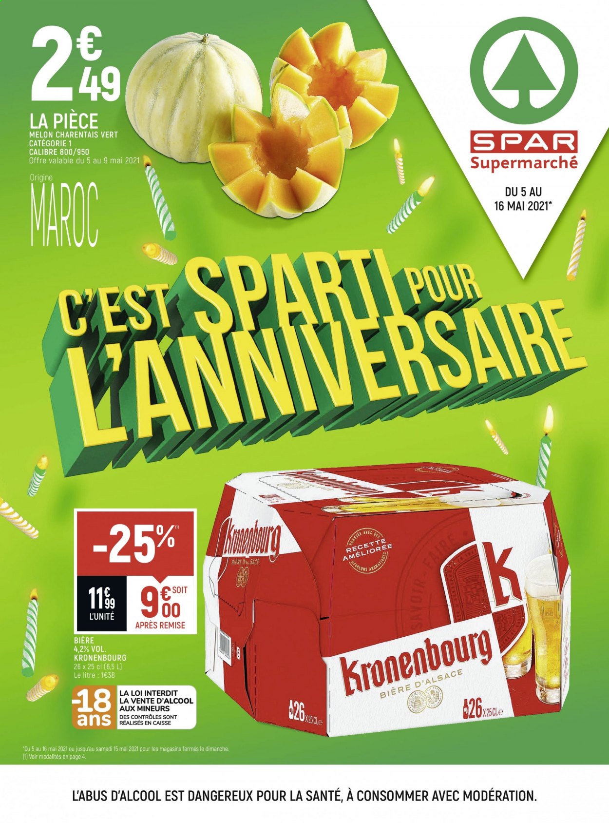 thumbnail - Catalogue Spar Supermarché - 05/05/2021 - 16/05/2021 - Produits soldés - melon. Page 1.