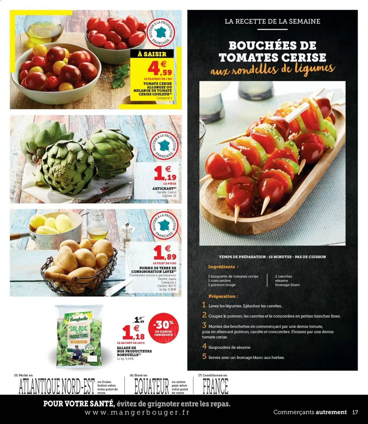 thumbnail - Catalogue Magasins U - 11/05/2021 - 15/05/2021 - Produits soldés - salade, bouchées, fromage, fromage blanc, Bonduelle. Page 17.