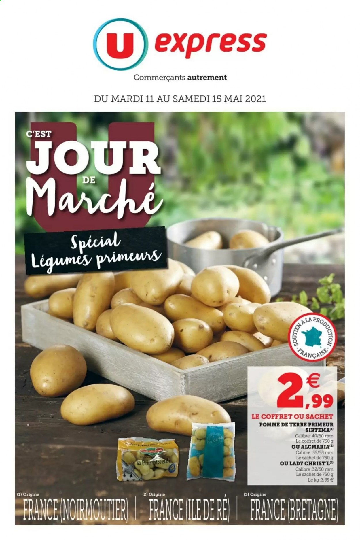 thumbnail - Catalogue U express - 11/05/2021 - 15/05/2021 - Produits soldés - pommes de terre. Page 1.