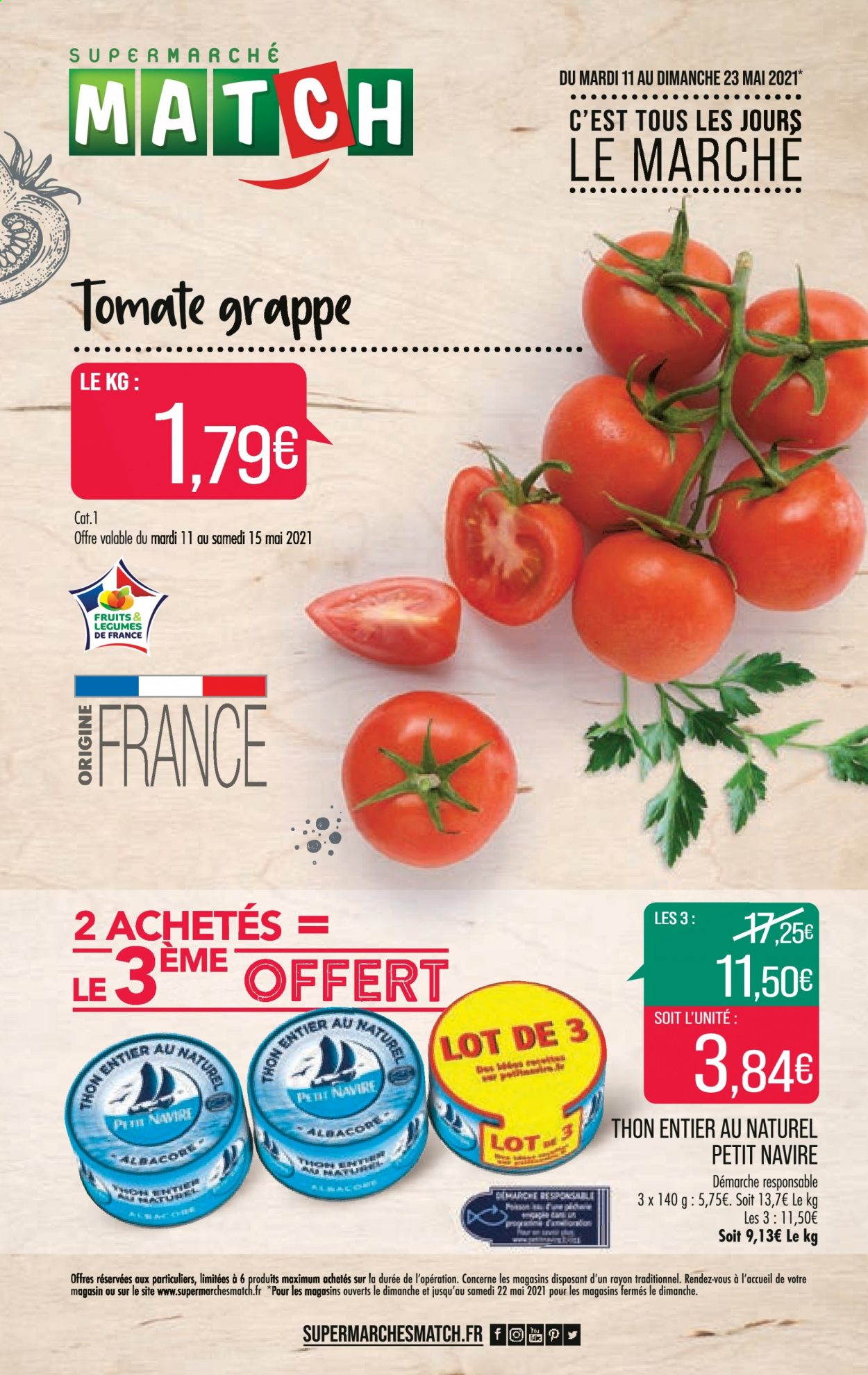Catalogue Supermarché Match - 11/05/2021 - 23/05/2021. Page 1