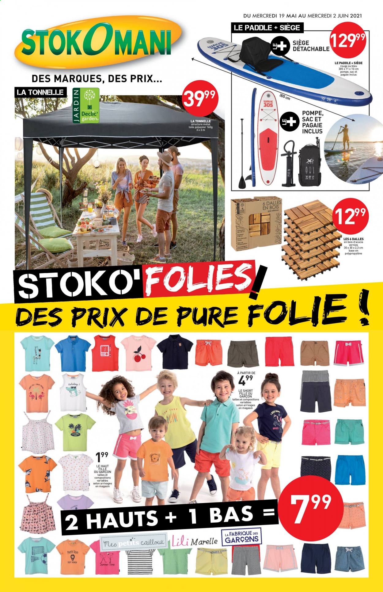 thumbnail - Catalogue Stokomani - 19/05/2021 - 02/06/2021 - Produits soldés - shorts, Lion, tonnelle. Page 1.