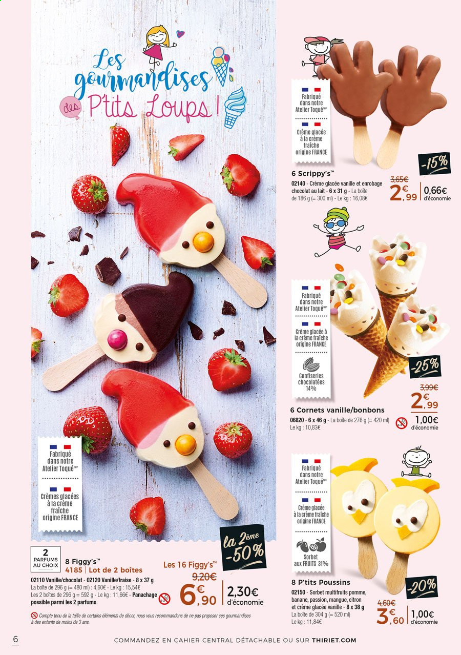 thumbnail - Catalogue Thiriet - 27/05/2021 - 17/06/2021 - Produits soldés - bananes, citron, mangue, glace, sorbet. Page 6.