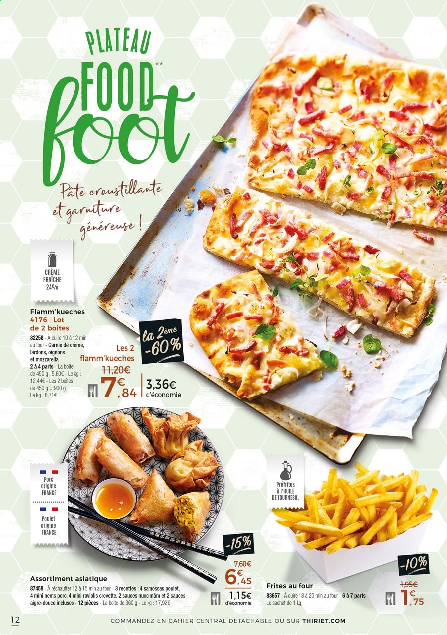 thumbnail - Catalogue Thiriet - 27/05/2021 - 17/06/2021 - Produits soldés - oignons, crevettes, ravioli, nems, lardons, crème fraîche, frites. Page 12.