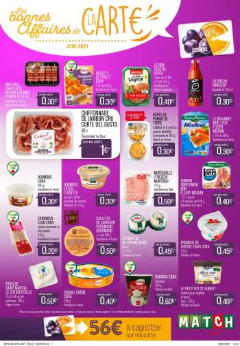 Catalogue Supermarché Match - 01.06.2021 - 30.06.2021.