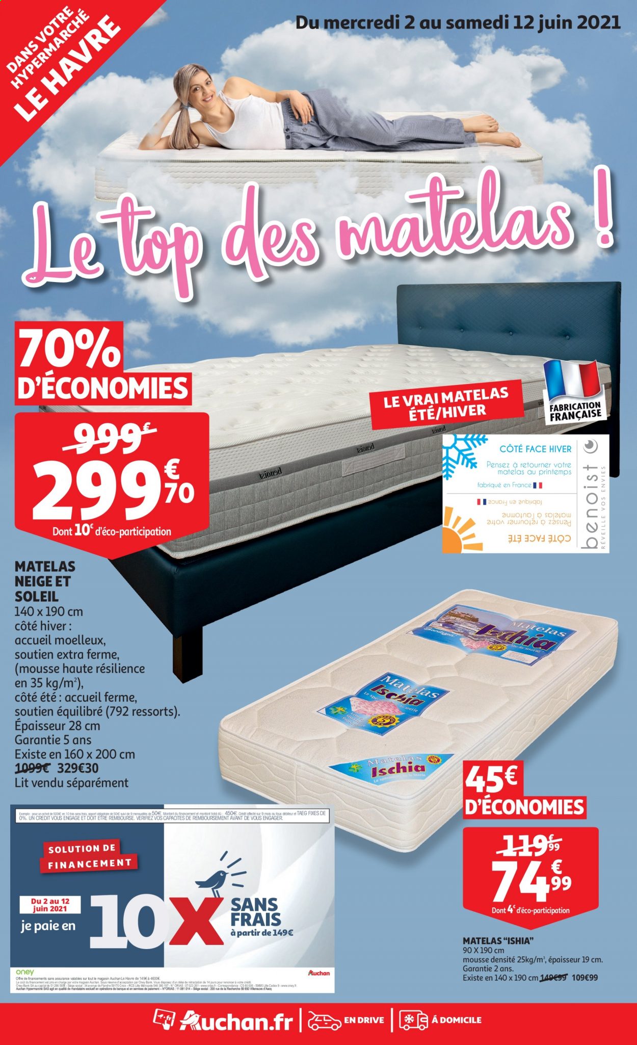 thumbnail - Catalogue Auchan - 02/06/2021 - 12/06/2021 - Produits soldés - lit. Page 1.