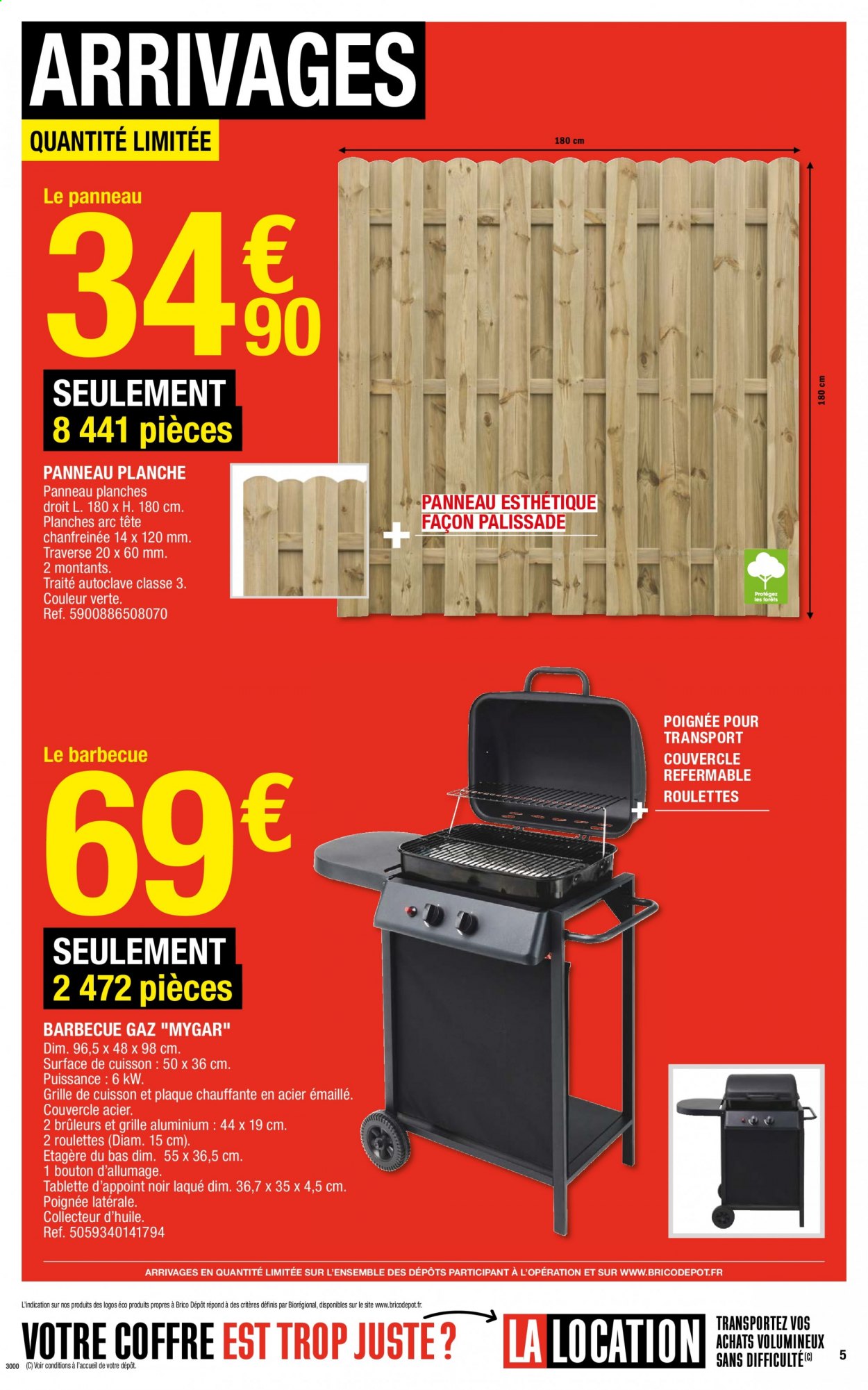 thumbnail - Catalogue Brico Dépôt - 04/06/2021 - 22/06/2021 - Produits soldés - étagère, barbecue. Page 5.