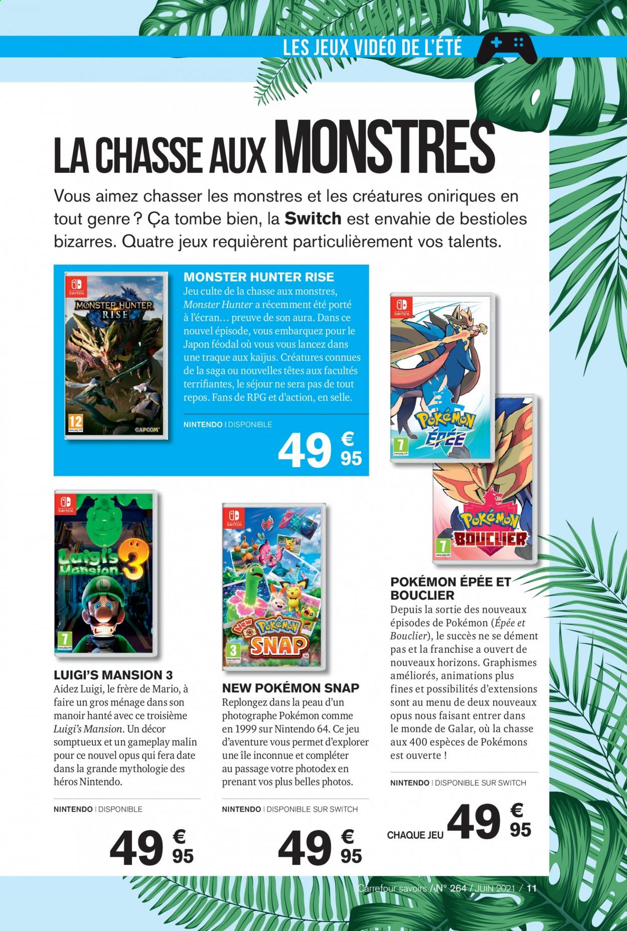 thumbnail - Catalogue Carrefour Hypermarchés - 01/06/2021 - 30/06/2021 - Produits soldés - jeu, Pokémon, Monster. Page 45.