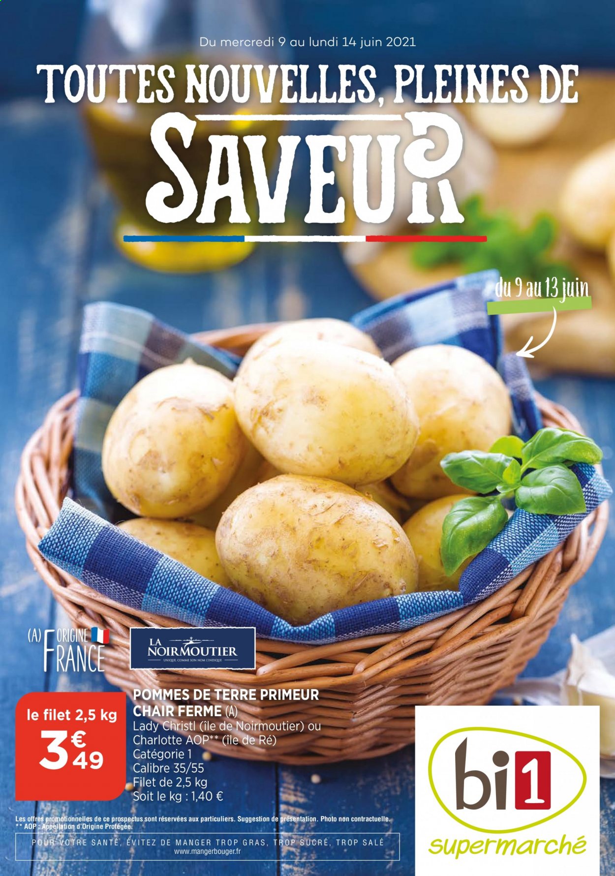 thumbnail - Catalogue Bi1 - 09/06/2021 - 13/06/2021 - Produits soldés - pommes de terre. Page 1.