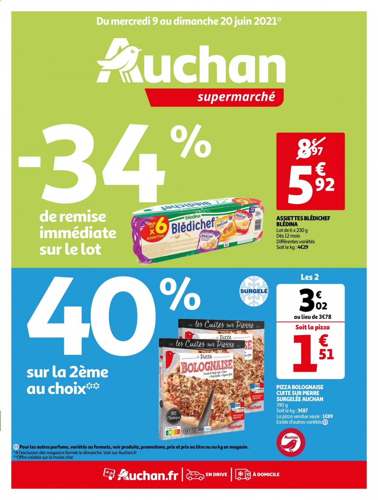 thumbnail - Catalogue Auchan - 09/06/2021 - 20/06/2021 - Produits soldés - Blédina. Page 1.