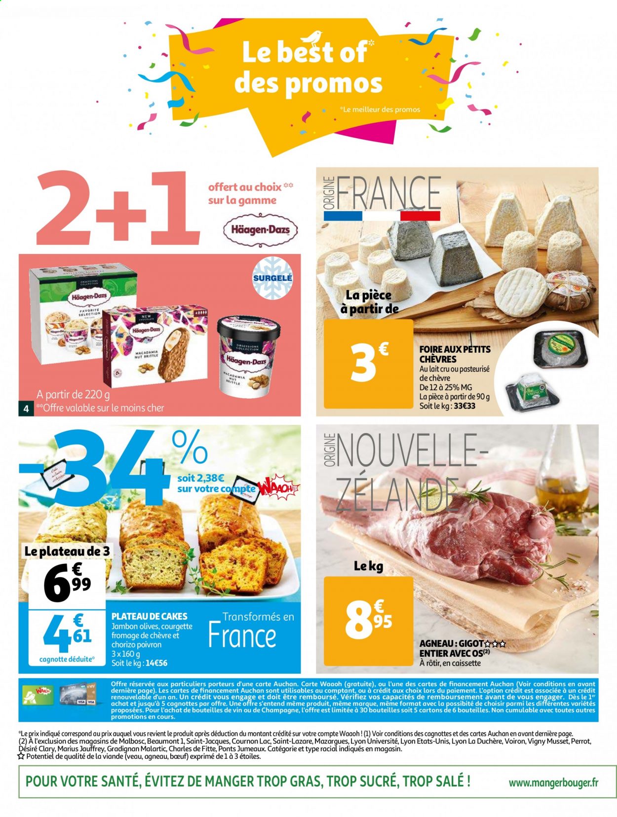thumbnail - Catalogue Auchan - 09/06/2021 - 20/06/2021 - Produits soldés - courgette, poivrons, fromage de chèvre. Page 4.
