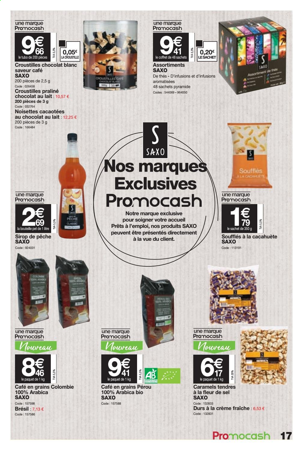 thumbnail - Catalogue Promocash - 10/06/2021 - 21/06/2021 - Produits soldés - pralinés, sirop, café, café en grains. Page 17.