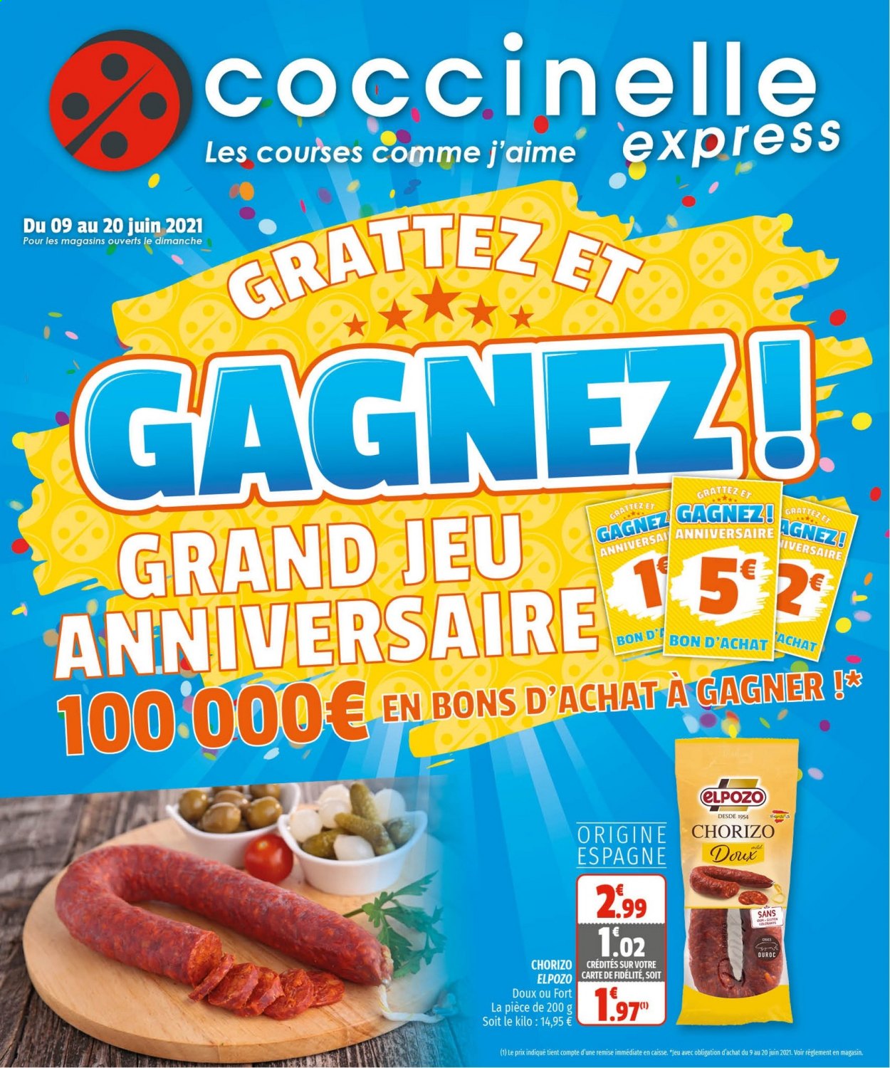 thumbnail - Catalogue Coccinelle Express - 09/06/2021 - 20/06/2021 - Produits soldés - chorizo. Page 1.