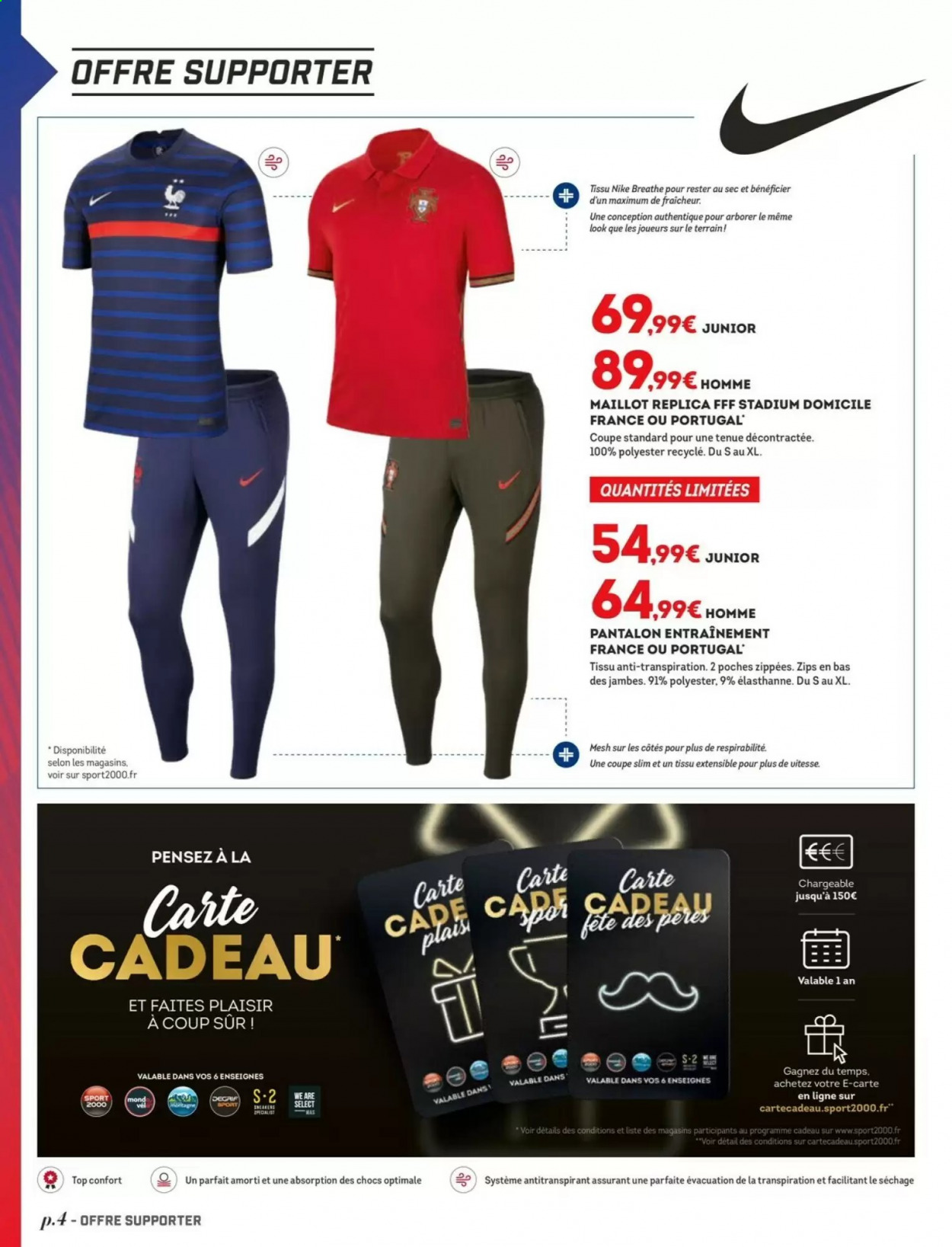 thumbnail - Catalogue Sport 2000 - 26/05/2021 - 20/06/2021 - Produits soldés - Nike, pantalon, maillot. Page 4.