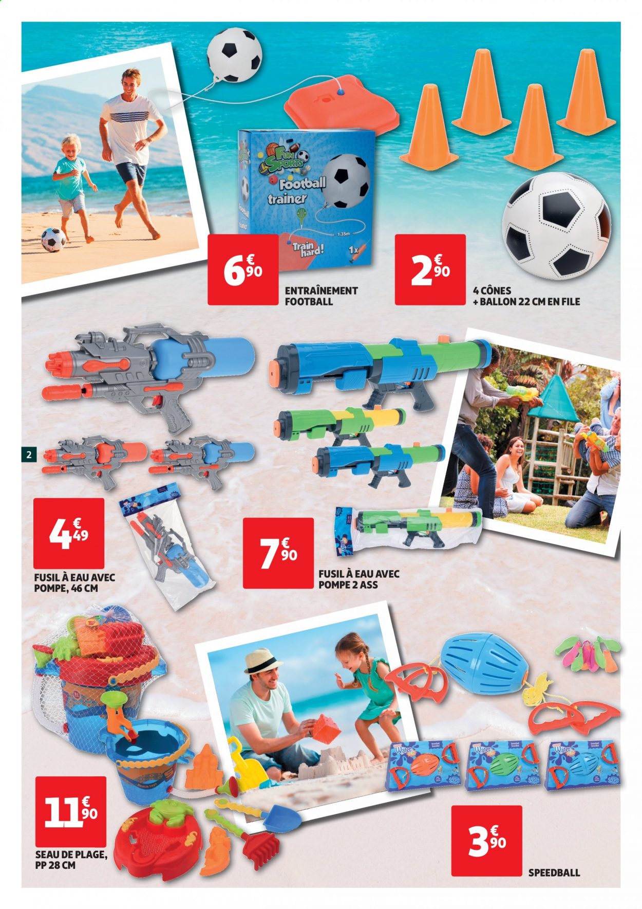 thumbnail - Catalogue Auchan - 14/06/2021 - 27/06/2021 - Produits soldés - ballon, cônes, train. Page 2.