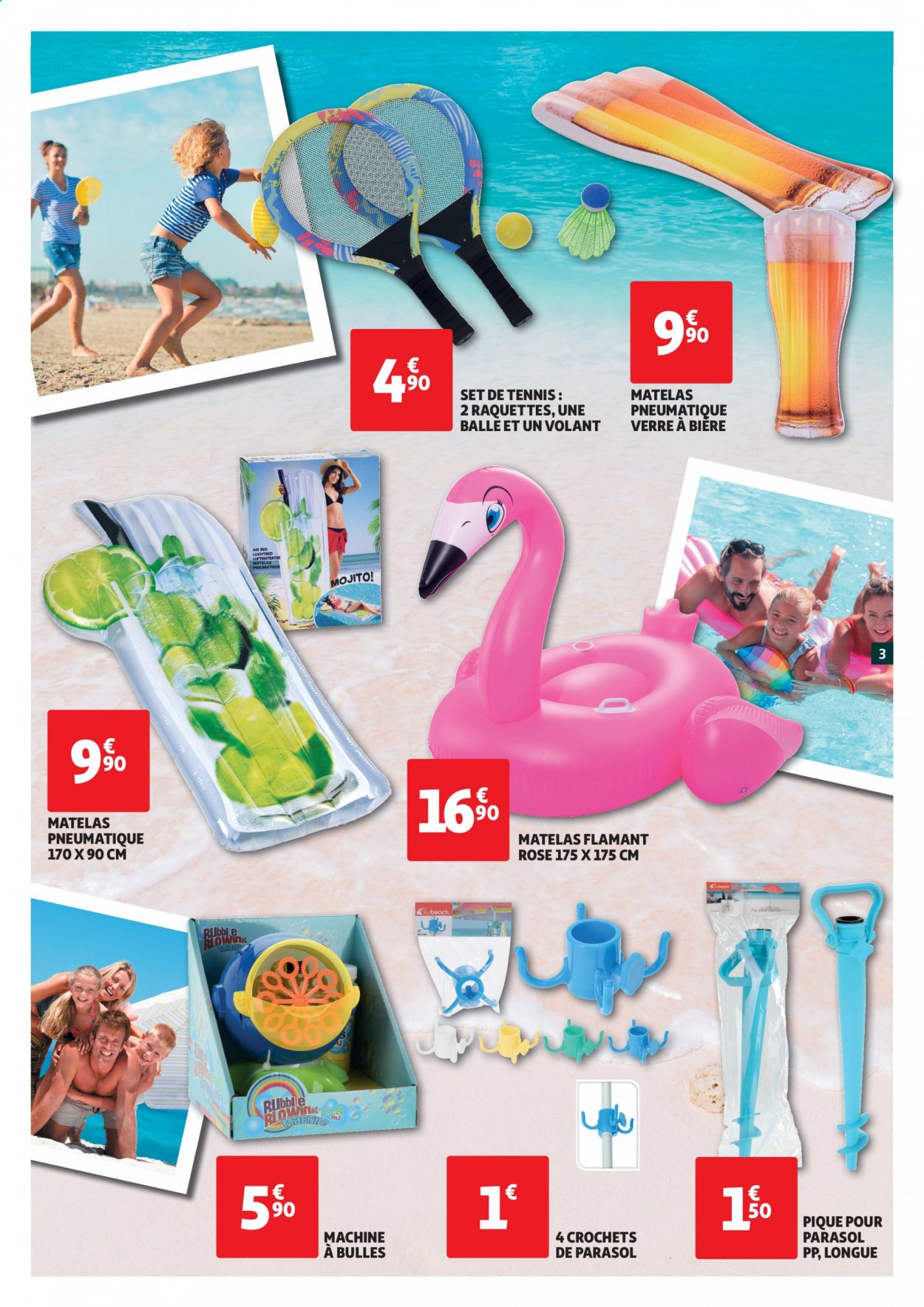 thumbnail - Catalogue Auchan - 14/06/2021 - 27/06/2021 - Produits soldés - verre, ballon, matelas. Page 3.