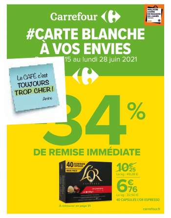 Catalogue Carrefour Hypermarchés - 15.06.2021 - 28.06.2021.