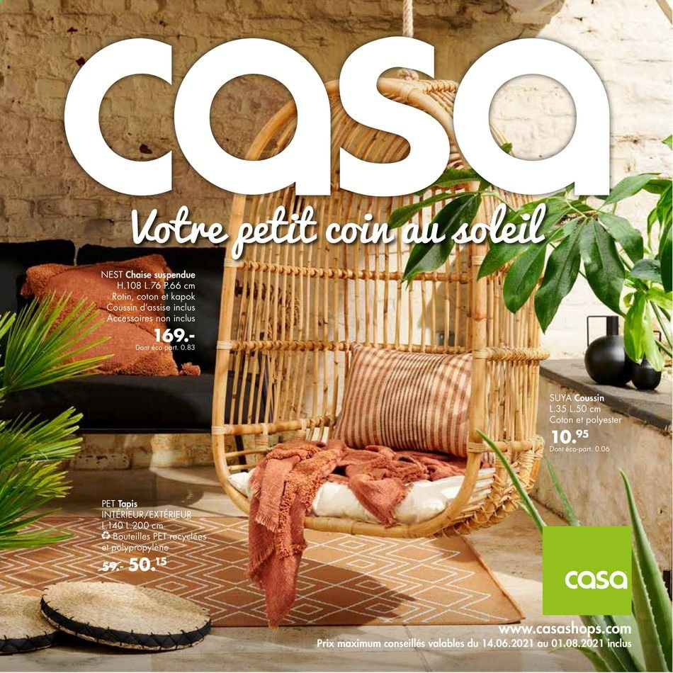 thumbnail - Catalogue CASA - 14/06/2021 - 09/08/2021 - Produits soldés - chaise, tapis. Page 1.