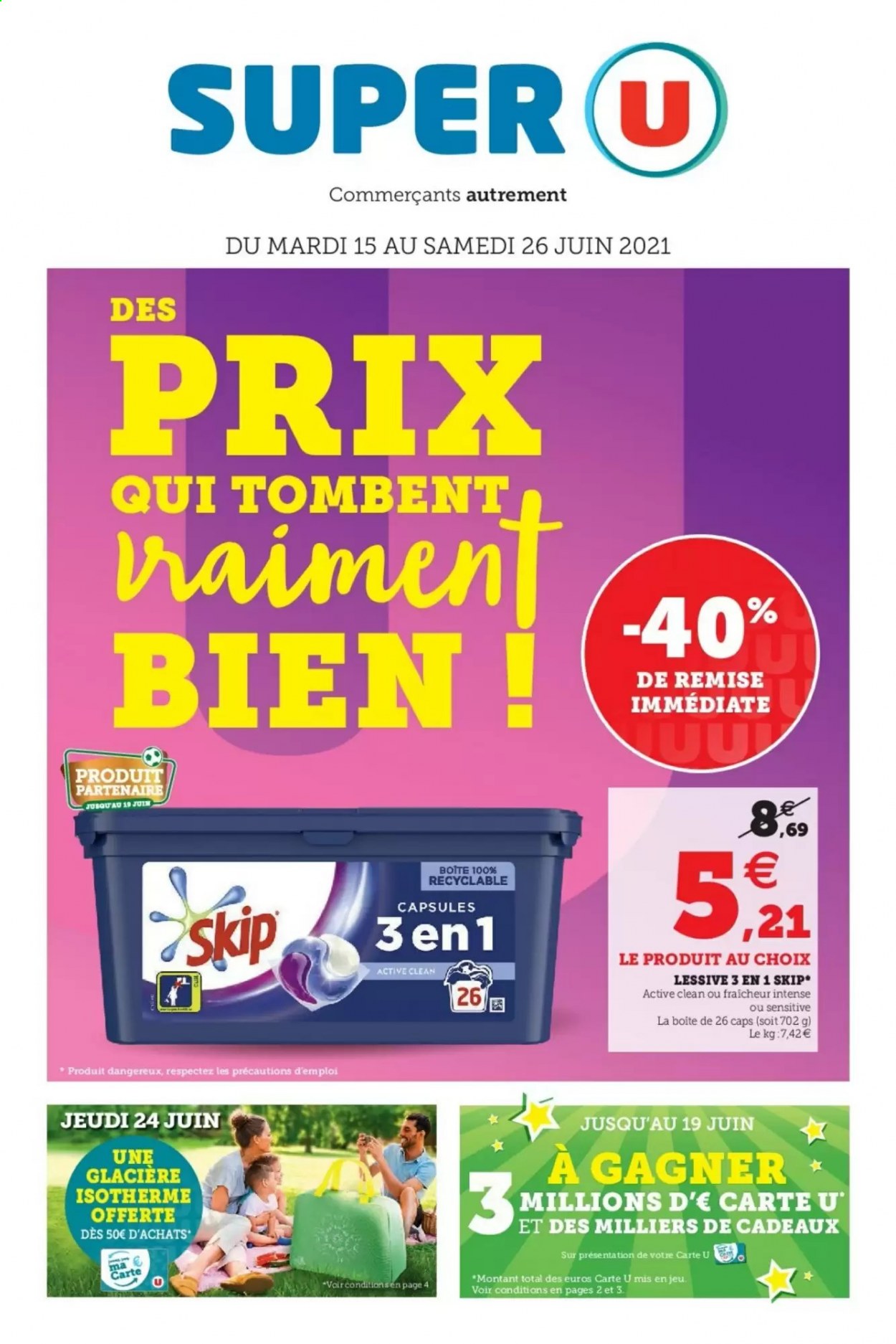 Catalogue SUPER U - 15/06/2021 - 26/06/2021. Page 1