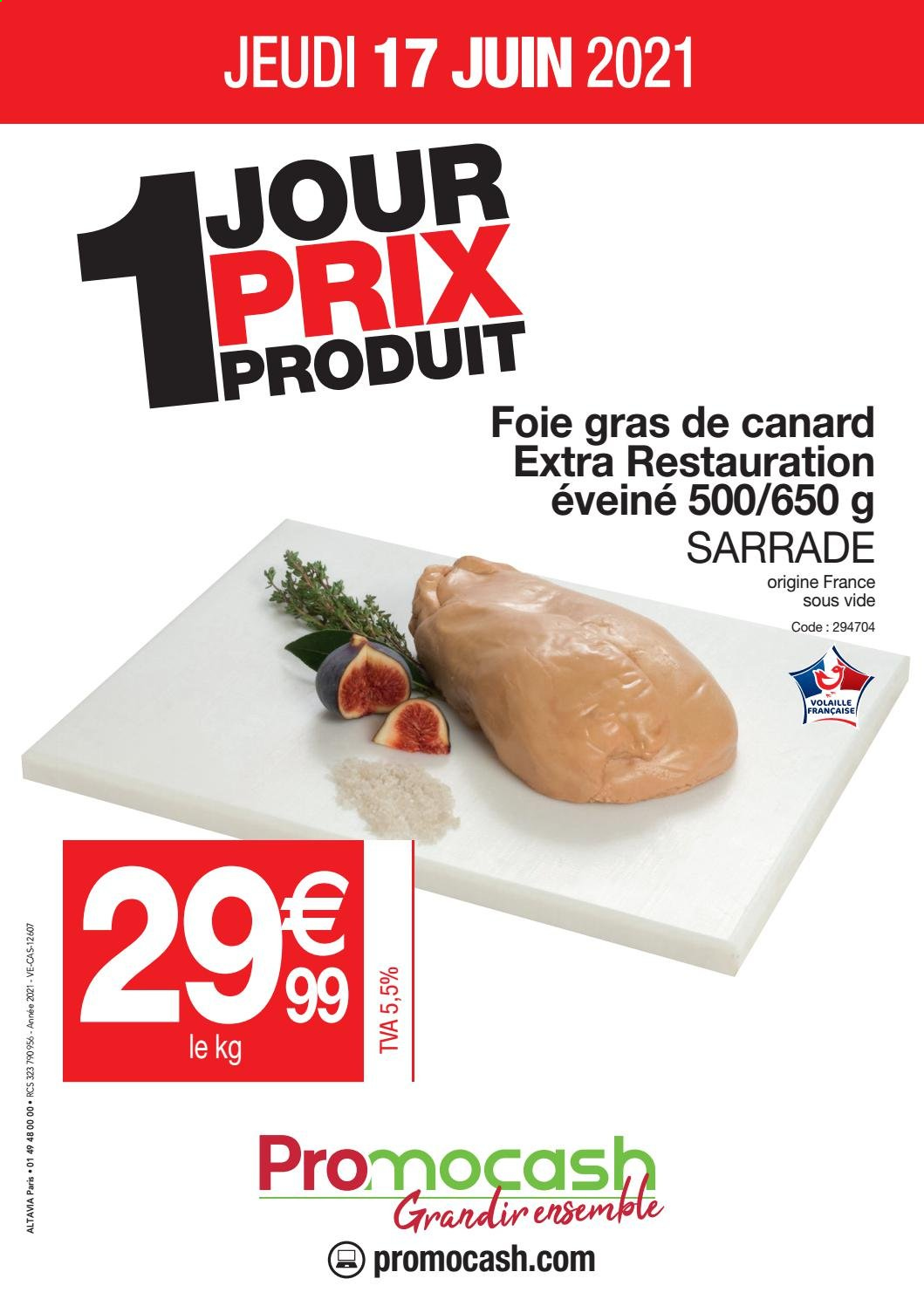 thumbnail - Catalogue Promocash - 17/06/2021 - 17/06/2021 - Produits soldés - foie gras. Page 1.
