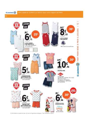 Ensemble Bebe En Promotion E Leclerc Offre Du Jour Dans Les Catalogues