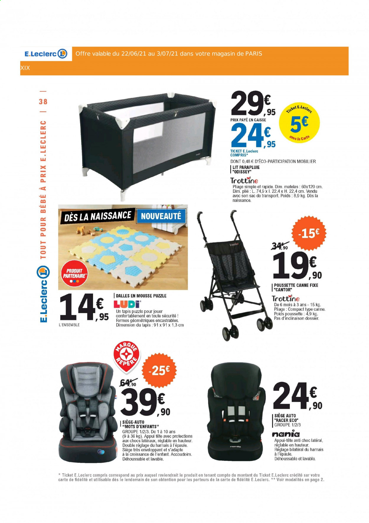 Catalogue E.Leclerc - 22/06/2021 - 03/07/2021. Page 38