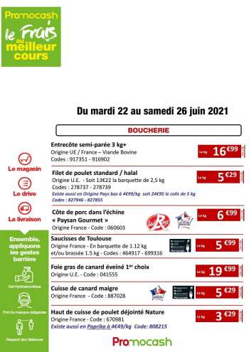Catalogue Promocash - 22.06.2021 - 26.06.2021.