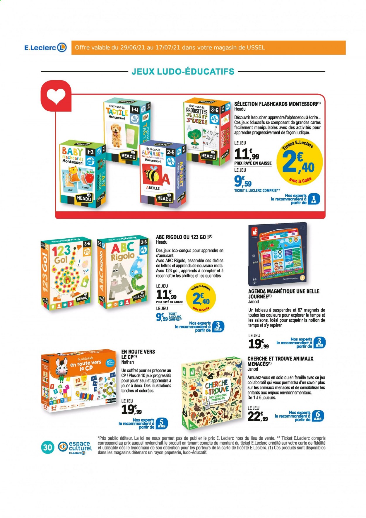 Catalogue E.Leclerc - 29/06/2021 - 17/07/2021. Page 30