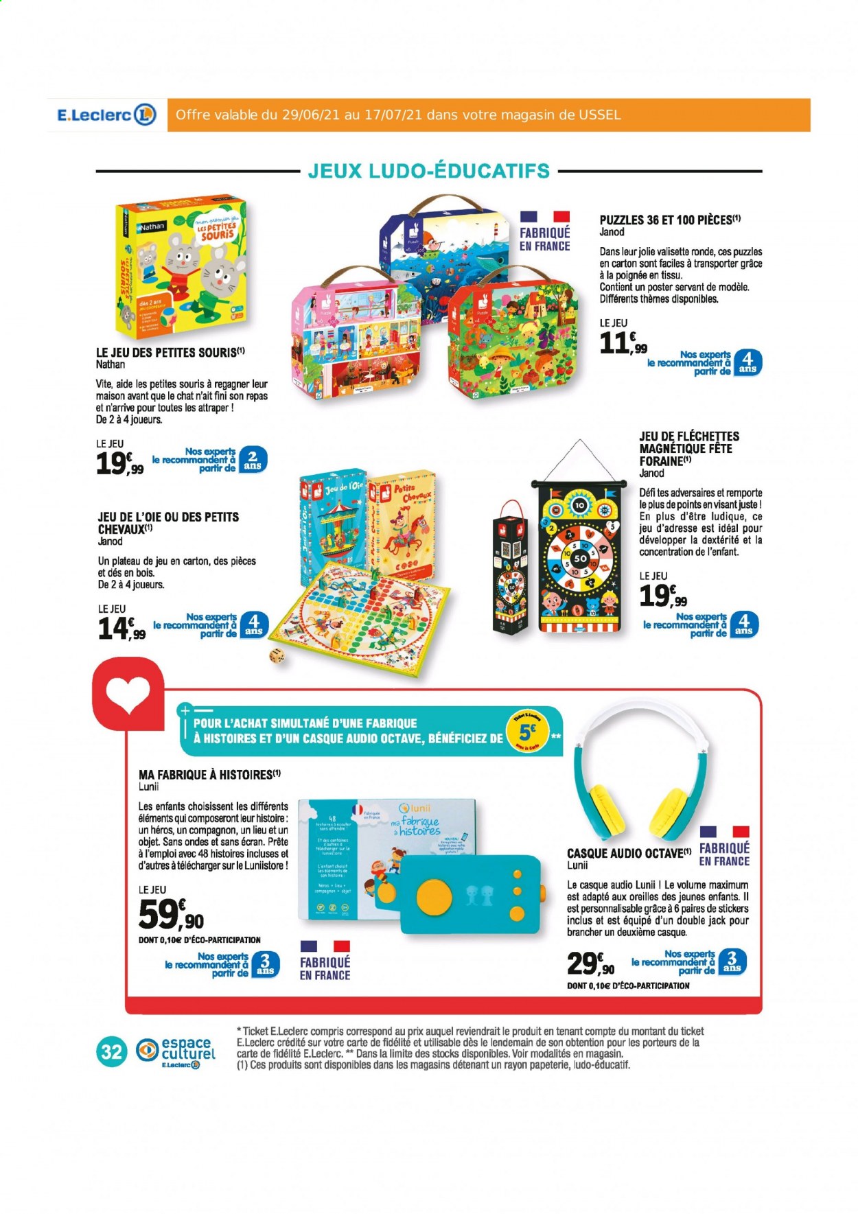 Catalogue E.Leclerc - 29/06/2021 - 17/07/2021. Page 32
