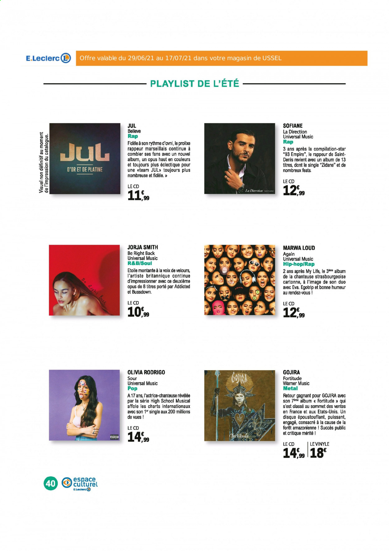 Catalogue E.Leclerc - 29/06/2021 - 17/07/2021. Page 40