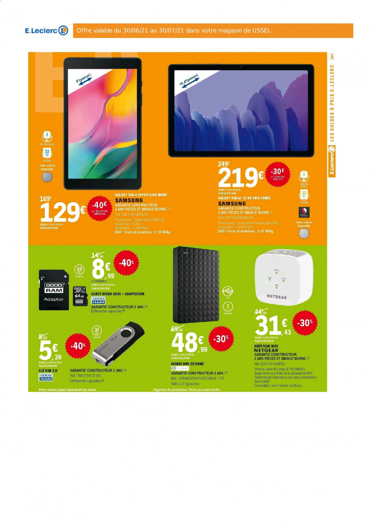 Catalogue E.Leclerc - 30/06/2021 - 30/07/2021. Page 5