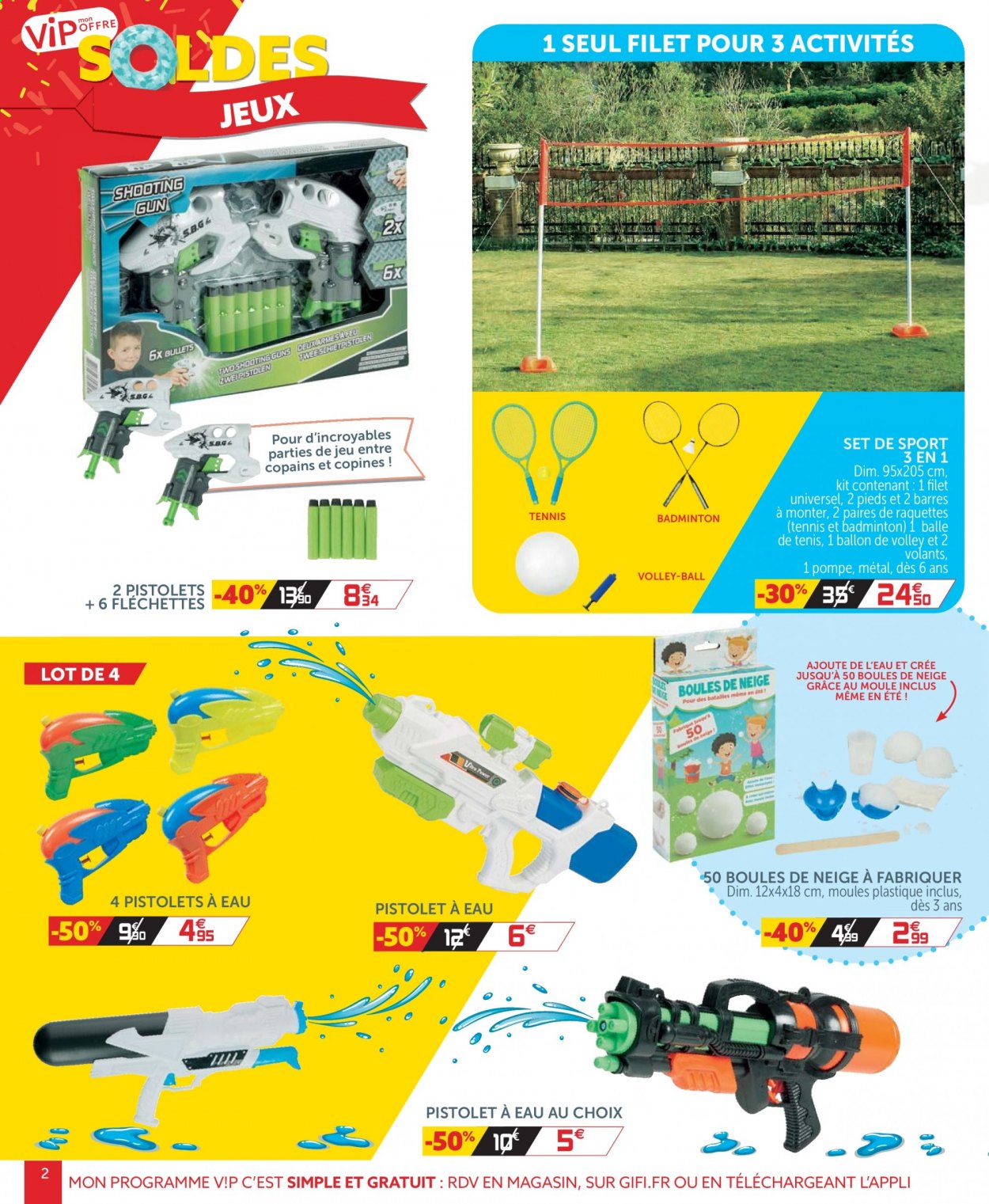thumbnail - Catalogue GiFi - 30/06/2021 - 05/07/2021 - Produits soldés - ballon, pistolet à eau. Page 2.