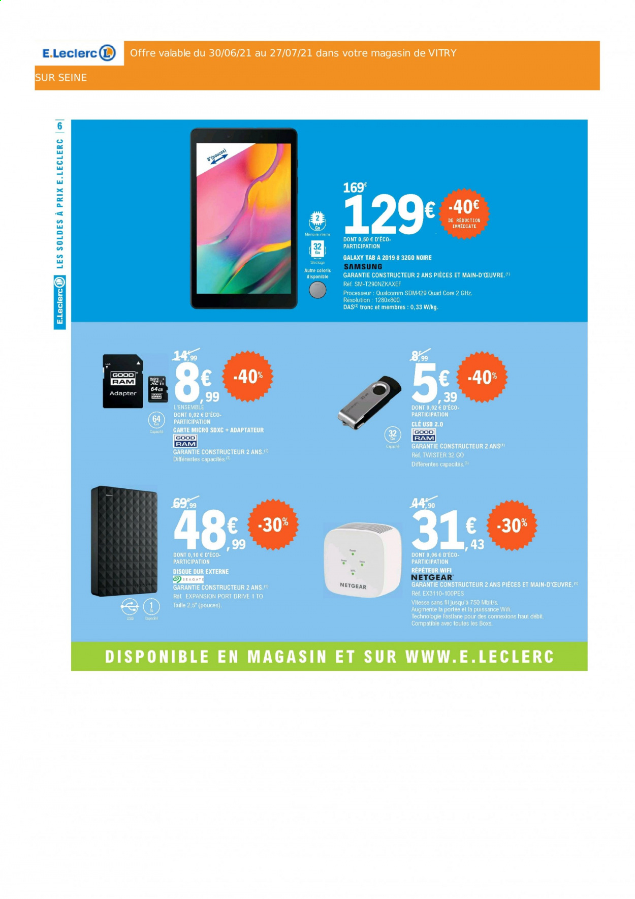 Catalogue E.Leclerc - 30/06/2021 - 27/07/2021. Page 6