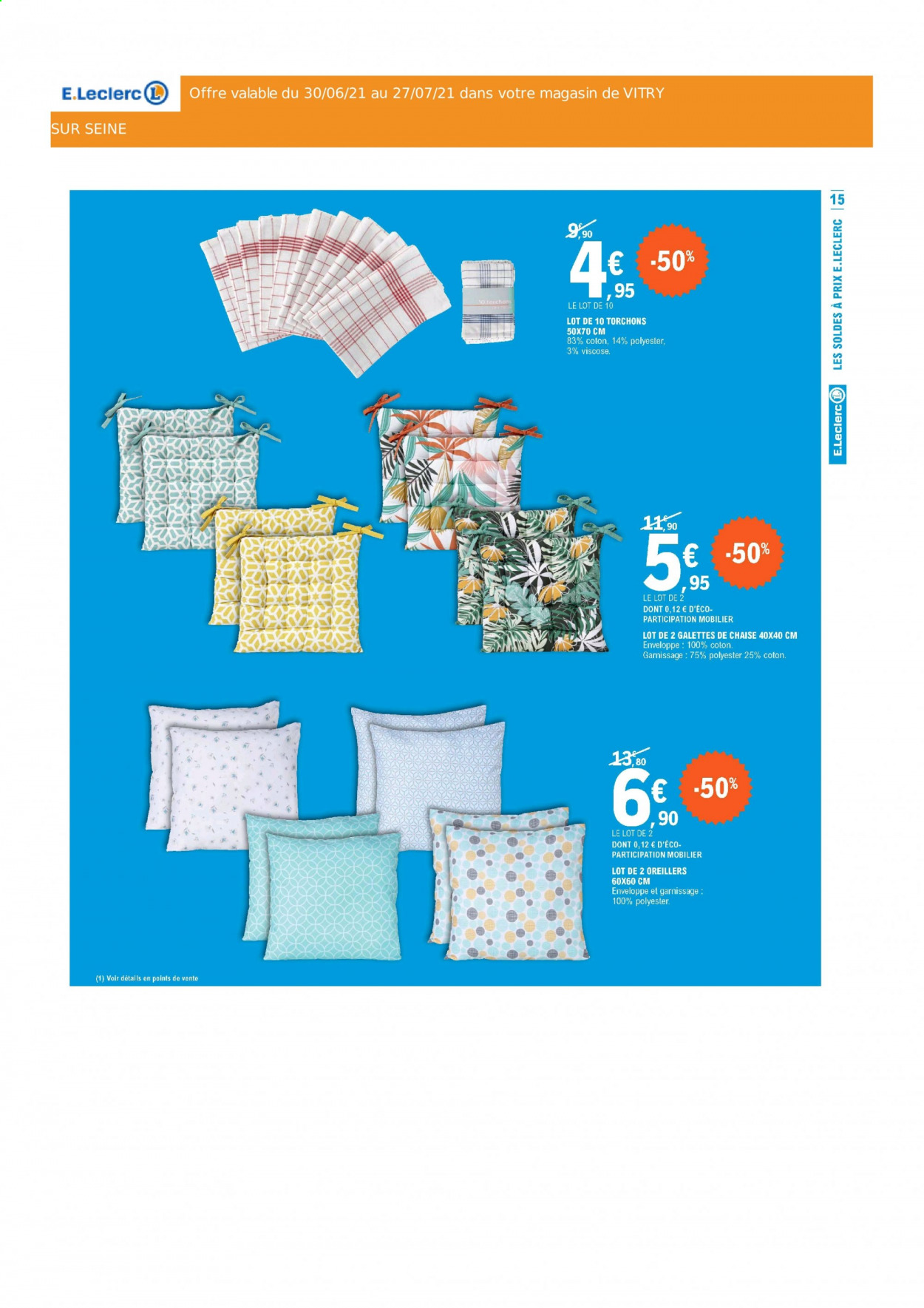 Catalogue E.Leclerc - 30/06/2021 - 27/07/2021. Page 15