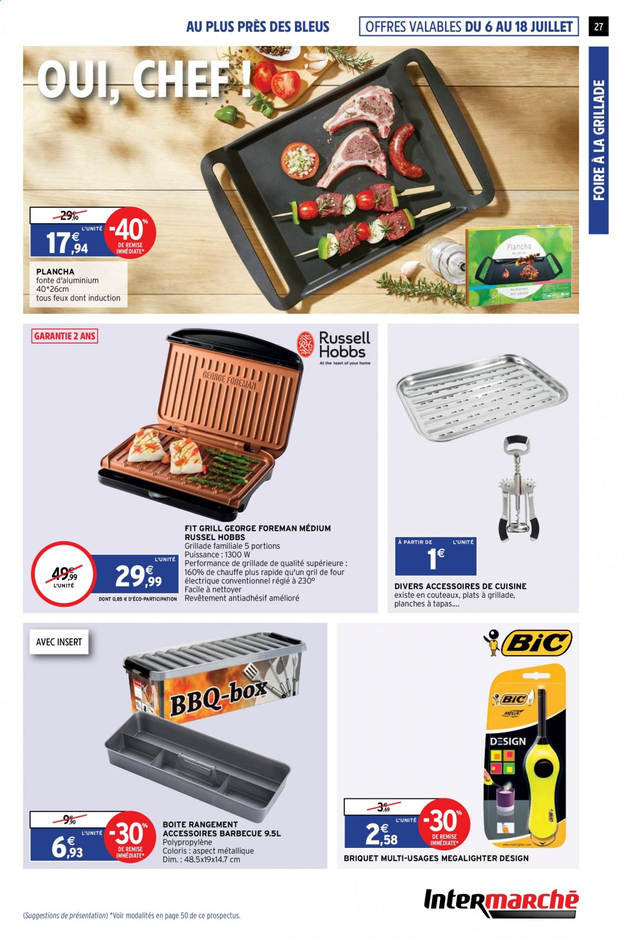 thumbnail - Catalogue Intermarché Hyper - 06/07/2021 - 11/07/2021 - Produits soldés - tapas, briquet, barbecue, grill, plancha. Page 27.