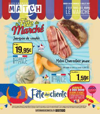 Catalogue Supermarché Match - 06.07.2021 - 11.07.2021.