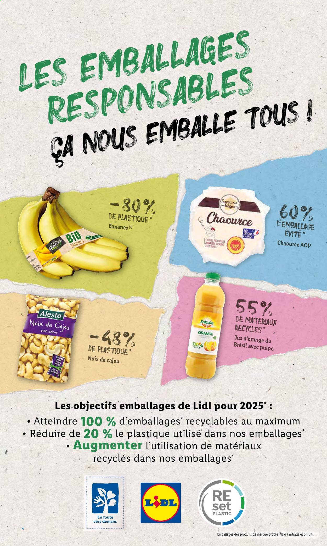thumbnail - Catalogue Lidl - 13/07/2021 - 20/07/2021 - Produits soldés - bananes, Chaource, lait, jus, noix de cajou, jus d'orange, pur jus. Page 6.