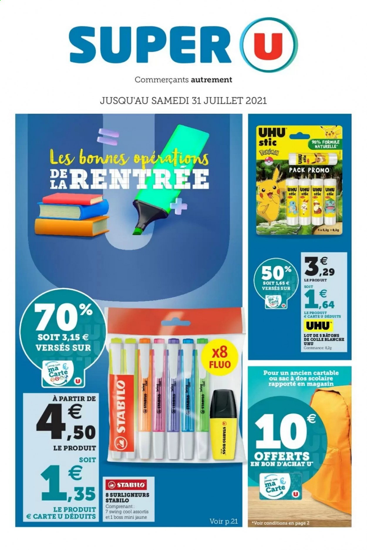 Catalogue SUPER U - 13/07/2021 - 31/07/2021. Page 1