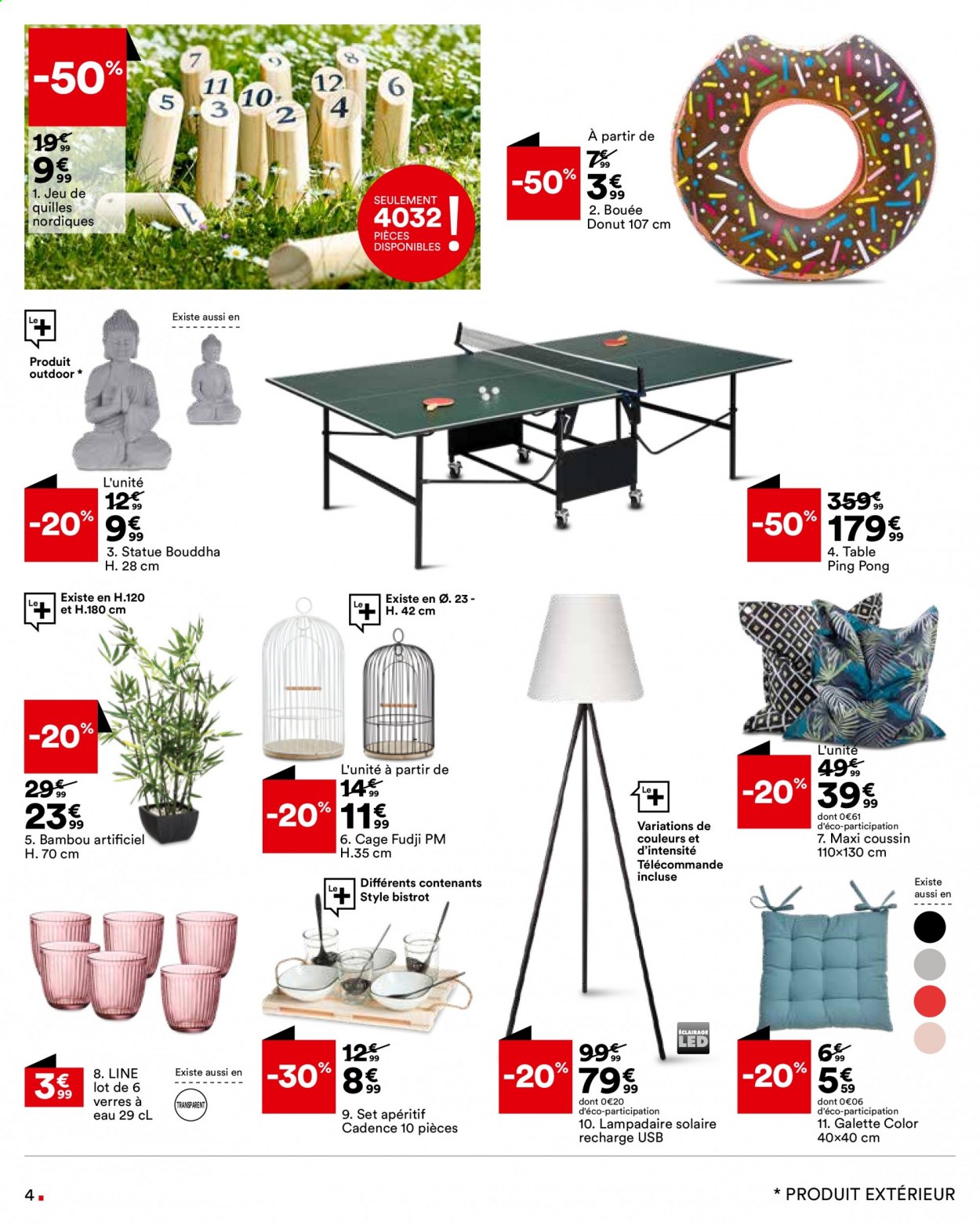 thumbnail - Catalogue BUT - 13/07/2021 - 09/08/2021 - Produits soldés - table, coussin, bouddha, lampadaire. Page 4.