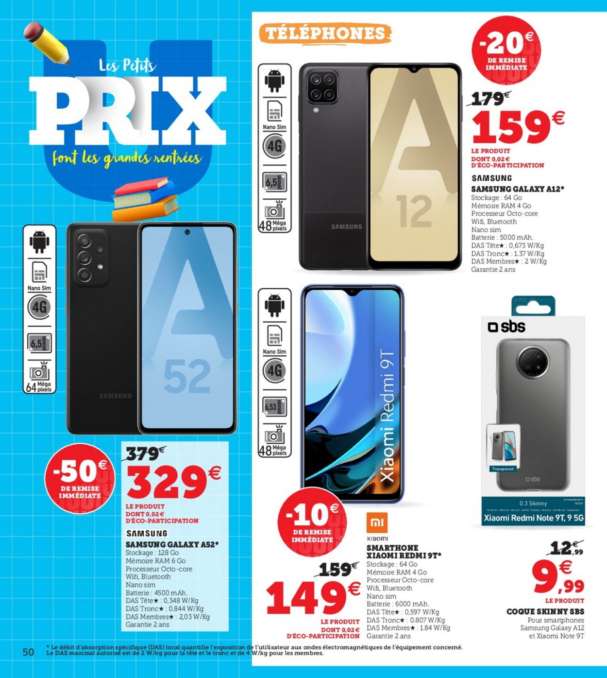 thumbnail - Catalogue HYPER U - 13/07/2021 - 31/07/2021 - Produits soldés - Samsung, Xiaomi, Samsung Galaxy A12. Page 50.