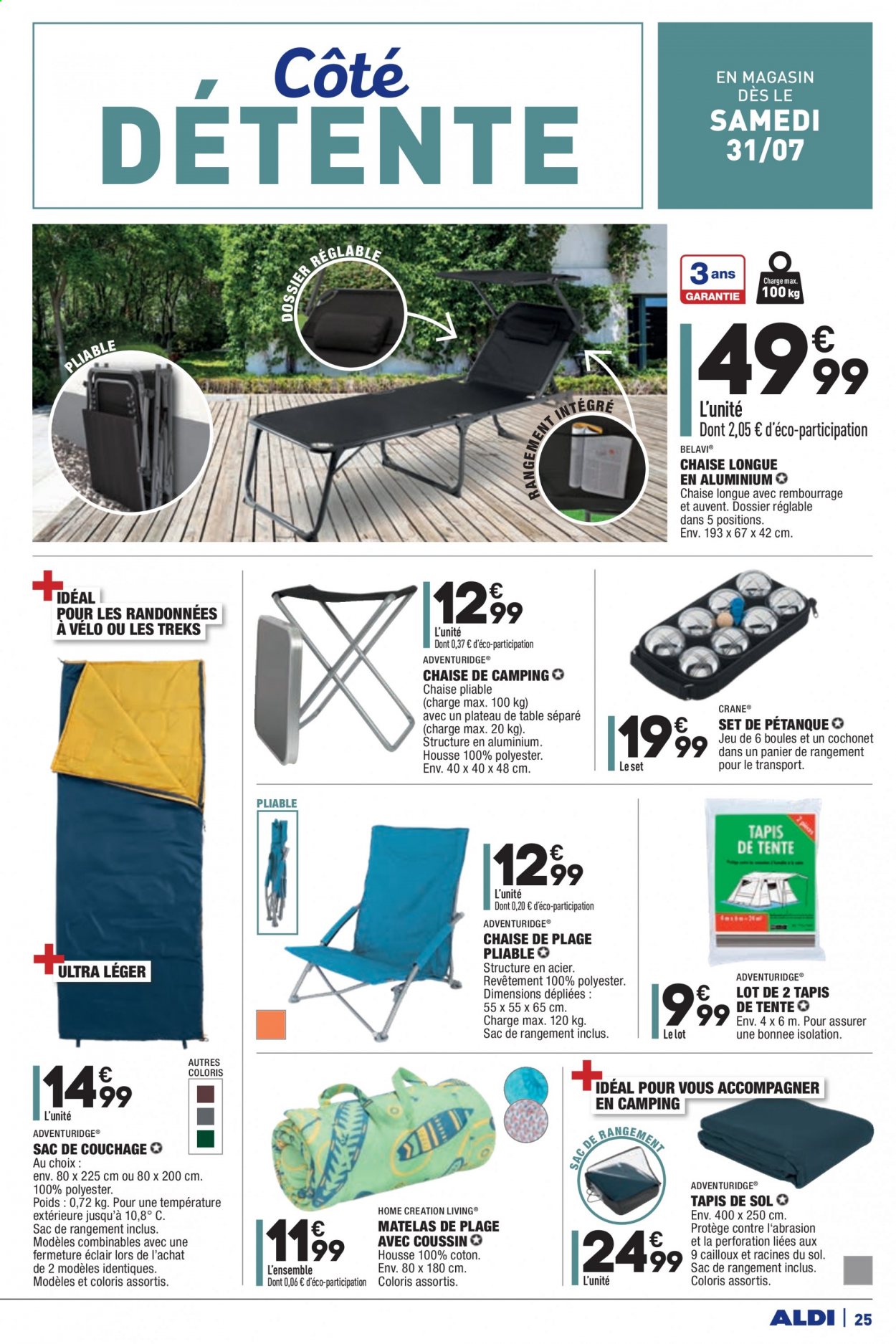 thumbnail - Catalogue ALDI - 27/07/2021 - 02/08/2021 - Produits soldés - vélo, sac de rangement, chaise, sac de couchage, chaise de camping. Page 27.