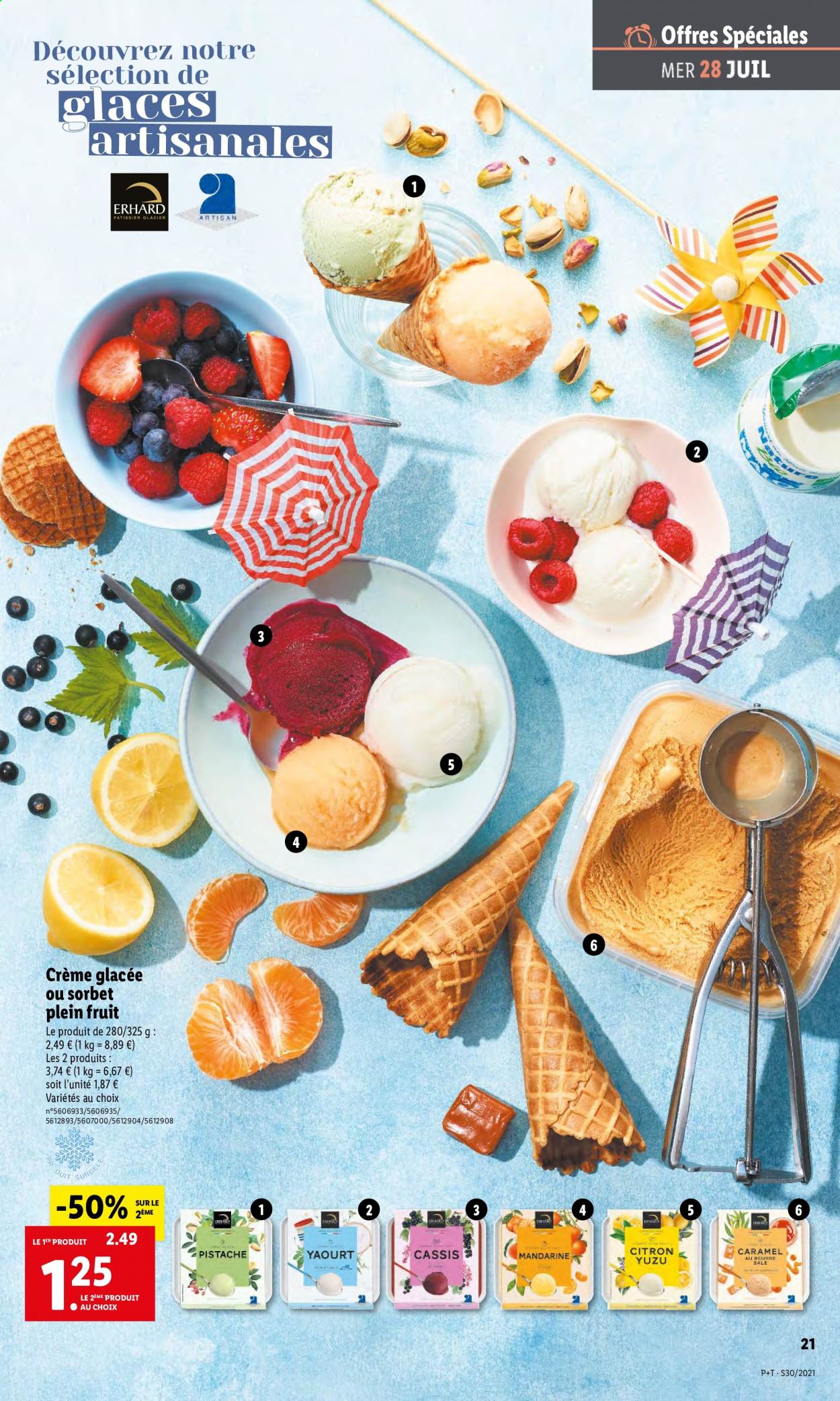 thumbnail - Catalogue Lidl - 28/07/2021 - 03/08/2021 - Produits soldés - mandarines, yaourt, glace, pistache. Page 25.
