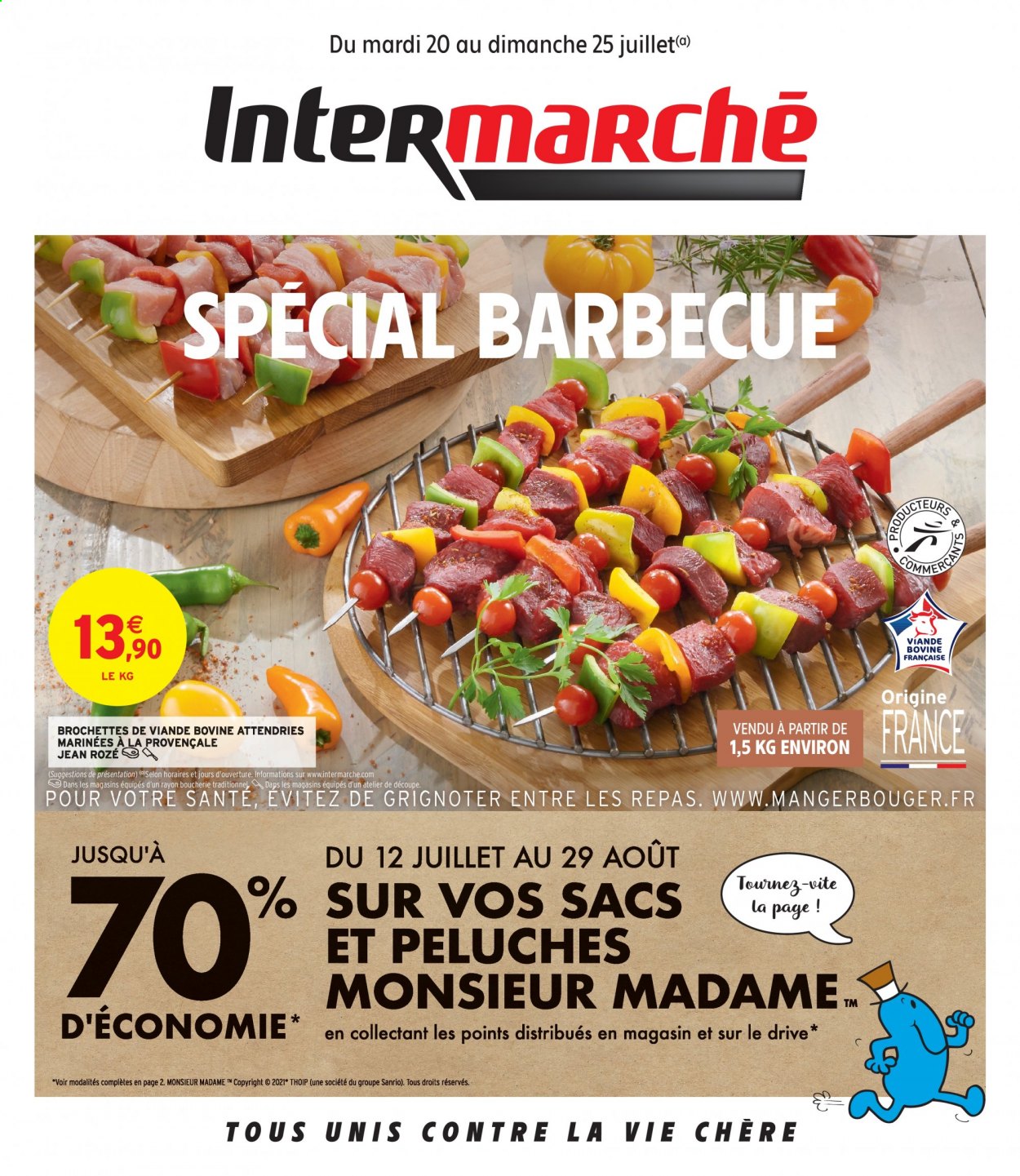 thumbnail - Catalogue Intermarché - 20/07/2021 - 25/07/2021 - Produits soldés - peluche, barbecue. Page 1.