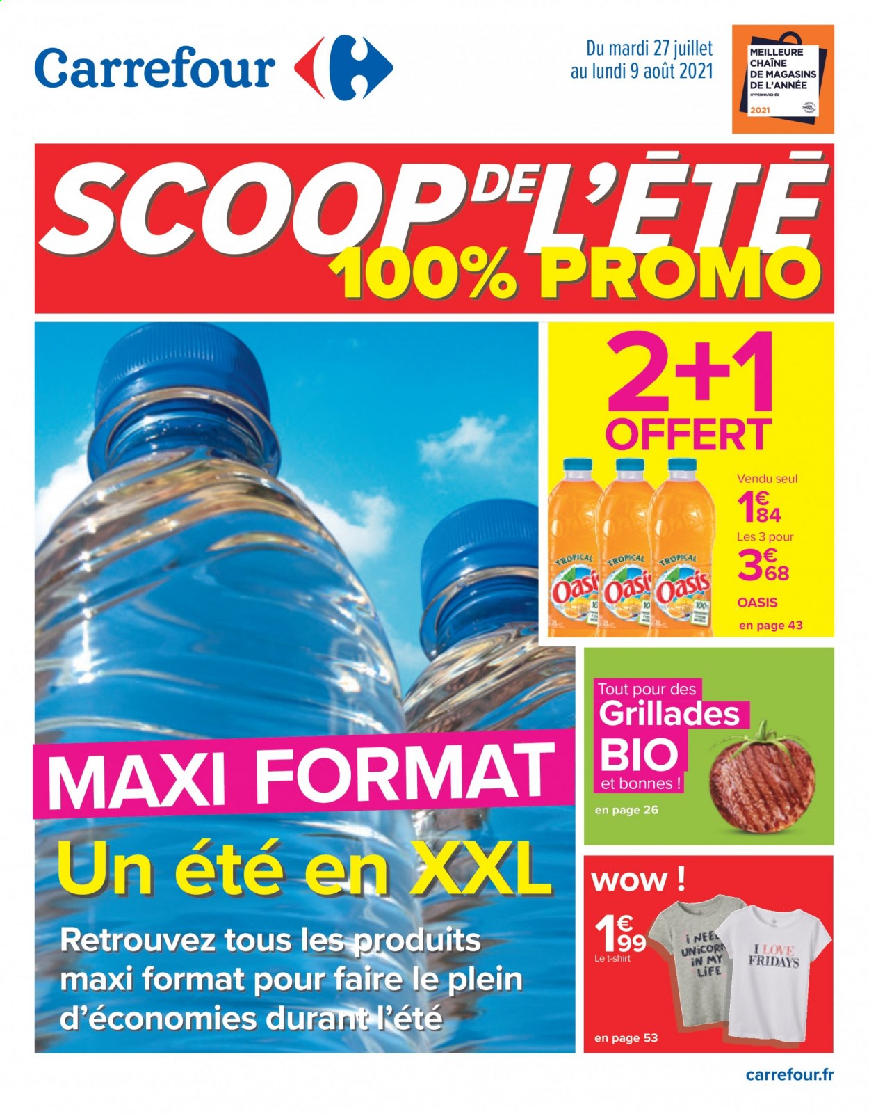 Catalogue Carrefour Hypermarchés - 27/07/2021 - 09/08/2021. Page 1