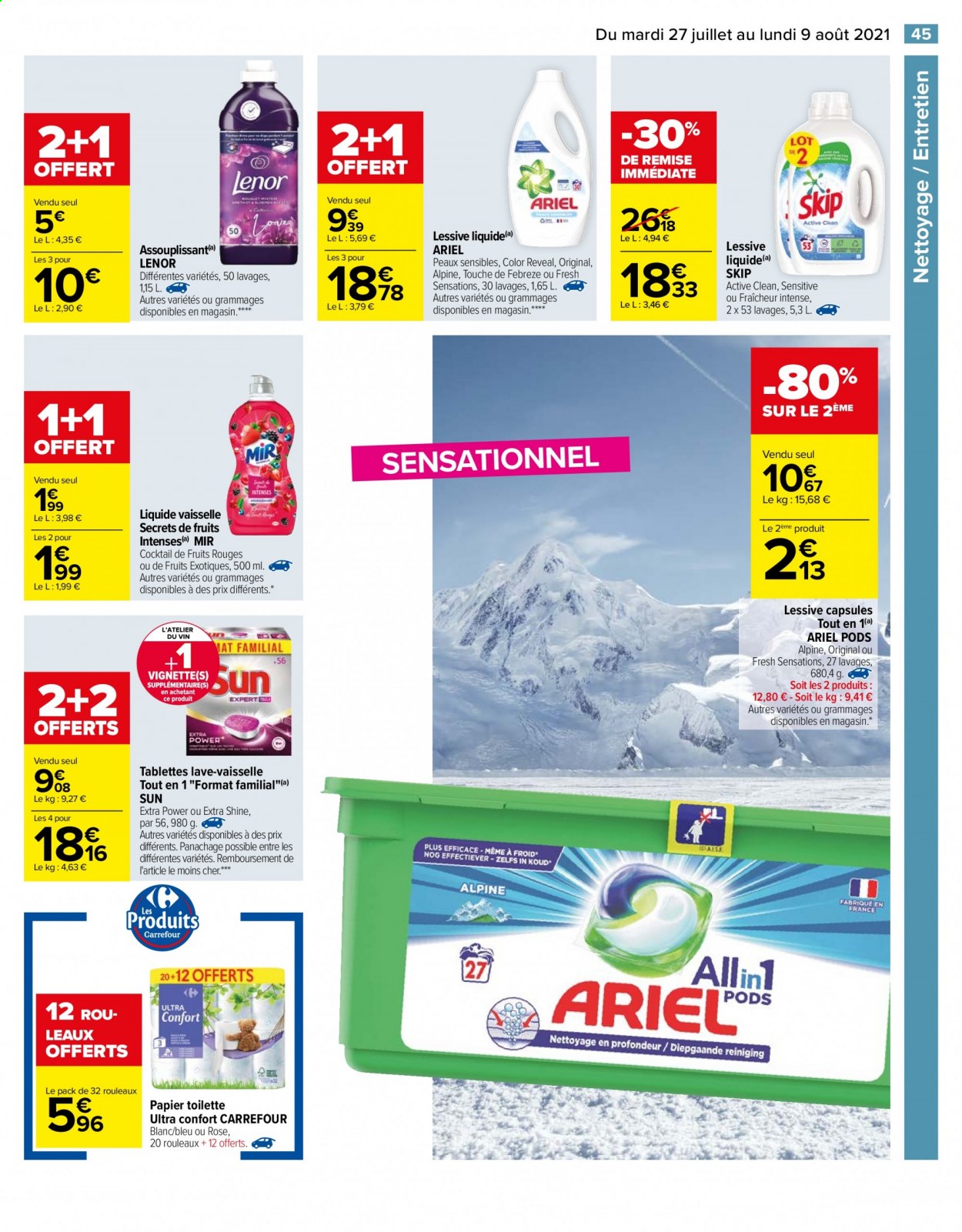 Catalogue Carrefour Hypermarchés - 27/07/2021 - 09/08/2021. Page 45