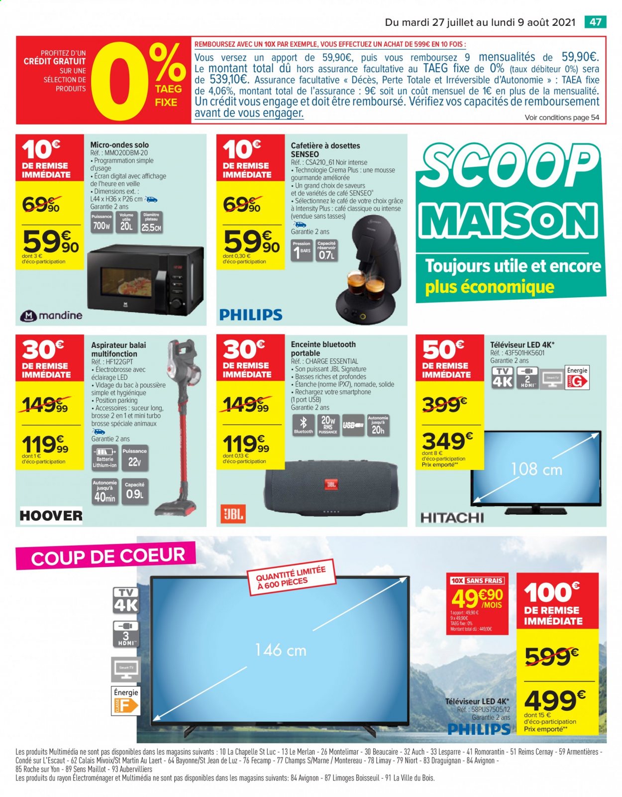 Catalogue Carrefour Hypermarchés - 27/07/2021 - 09/08/2021. Page 47