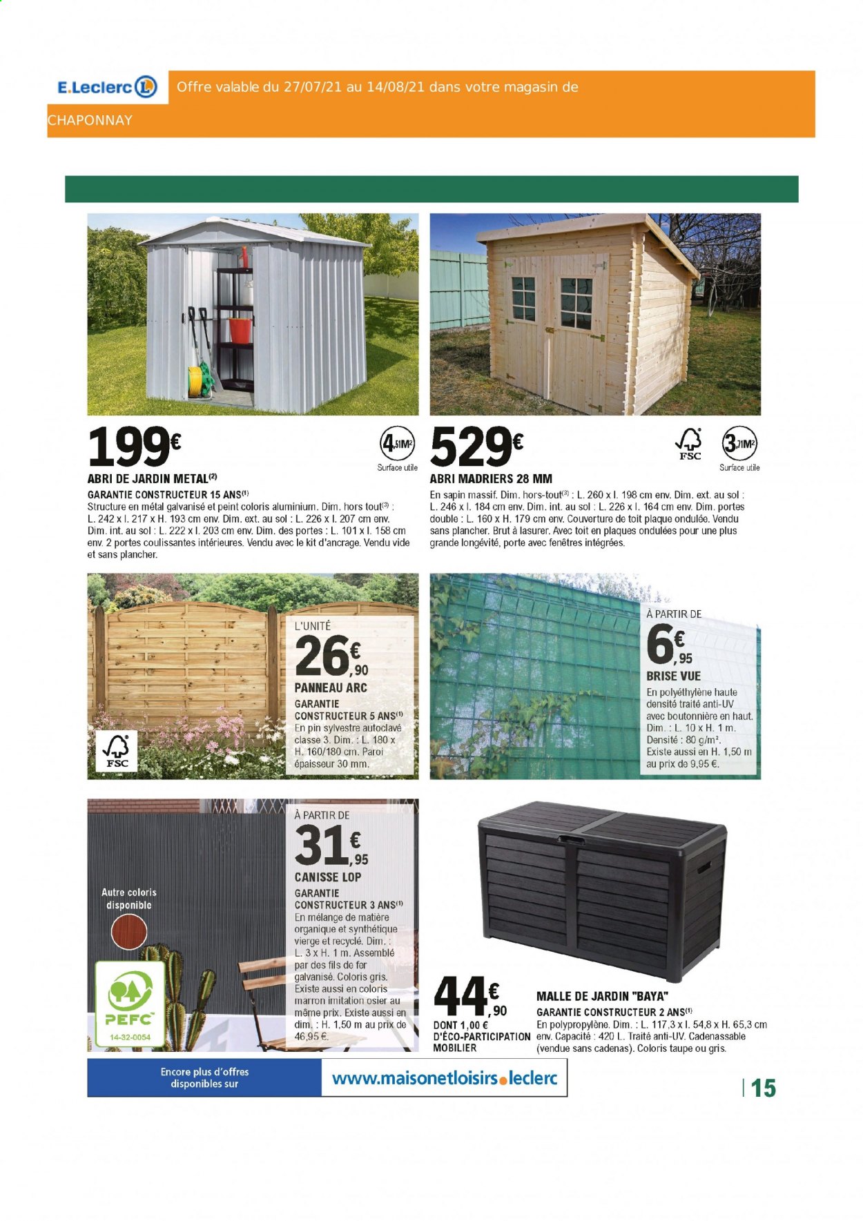Catalogue E.Leclerc - 27/07/2021 - 14/08/2021. Page 15